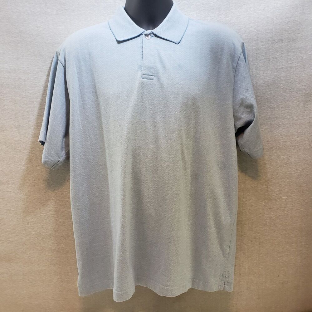 Modern Elements Men's Light Blue XL Short Sleeve Polo/Golf Shirt Cotton/Poly